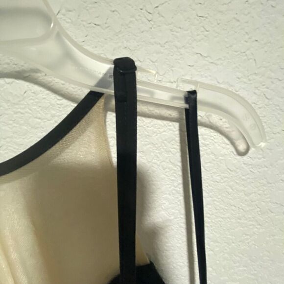 NWT Bebe Womens Lace Inset Maxi Gown Dress Black Small Long Slit Sleeveless - Picture 7 of 12